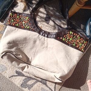 Avon Novelty Stone Linen Tote Bag